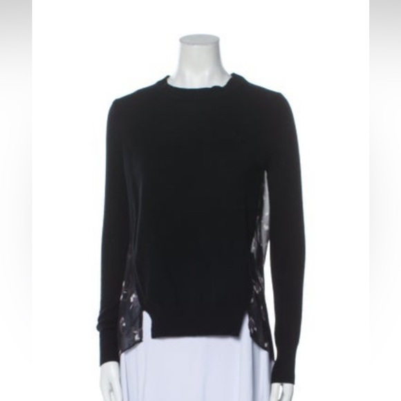 Rebecca minkoff womens sweater small floral back sheer back back whimsy goth - Picture 1 of 9